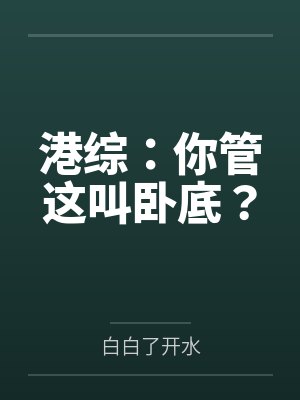 港综:你管这叫卧底? 港综:你管这叫卧底?